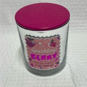 Sparkling Berry Scented Candle with Pink Lid